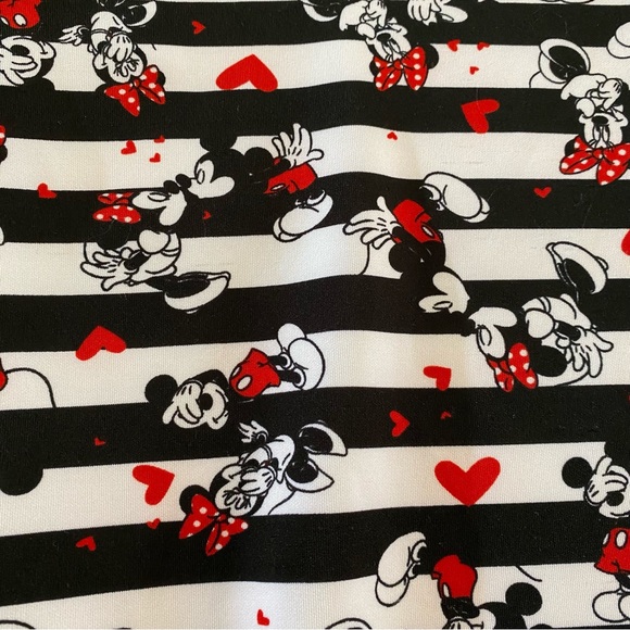 Disney Dress Women’s Size 4 (3XL) White Black Striped Mickey Minnie Sleeveless - Picture 2 of 9